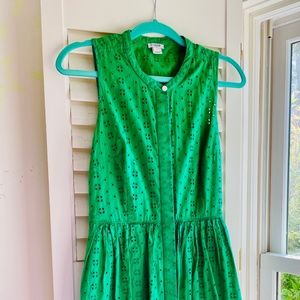 J. Crew button up green dress size S